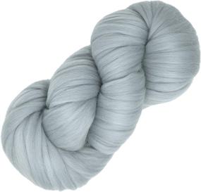 img 4 attached to Living Dreams Air Merino Super Bulky Chunky Wool Yarn: Premium USA-Made Abalone-Colored Thick Pencil Roving Yarn for Needle Knitting and Crochet