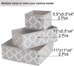 img 1 attached to 📦 Closet Storage Cubes Bins Dresser Drawer Organizers - Foldable Cloth Dividers for Underwear, Bras, Socks, Ties, Lingerie, Panties, Clothes (6 pack)