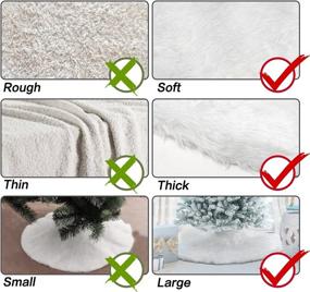 img 2 attached to 🎄 Create a Stylish, Festive Atmosphere with QUKOPSE Christmas Tree Skirts - Luxurious White Plush Faux Fur for Stunning Christmas Home Decorations and Xmas Party Holiday Decor (48 inch Dia)