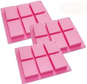 img 4 attached to 🔹 HOSL 3 Pack 6-Cavity Multi-Purpose Silicone Mould Set: Craft Soap, Cake, Ice Cube Tray