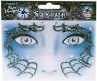 🕷️ sparkly spiderweb face design stick-on accessory with glitter and crystals by forum novelties logo