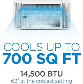 img 2 attached to BLACK+DECKER BD145WT6 Window Air Conditioner: 14500 BTU, 700 Sq Ft Cooling, Remote Control - Energy Efficient & Sleek in White