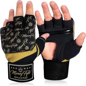 img 4 attached to 💰 MoneyFyte Gel Hand Wraps for Boxing Gloves – Men Women Kids Kickboxing Muay Thai MMA – Boxing Inner Gloves Quick Wraps Knuckle Wrist Wrap Handwraps