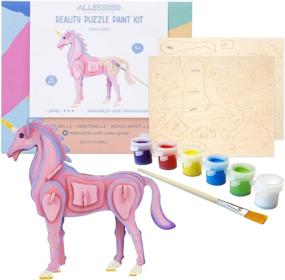 img 4 attached to 🦄 Unleash Your Imagination with the Allessimo Puzzle Reality Wooden Unicorn
