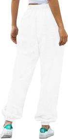 img 3 attached to 👖 Ultimate Comfort and Style: AROGONE Women's High Waist Cotton Lounge Sweatpants with Pockets - Perfect for Athletic Workouts and Jogging