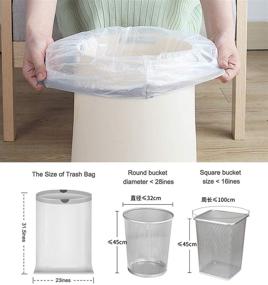 img 2 attached to 🗑️ Biodegradable Clear Trash Bags- 13 Gallon Tall Kitchen Drawstring Garbage Bags | Medium Strength Trash Can Liners for Home Bathroom Office (White, 100 Count)