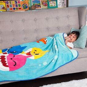 img 3 attached to 👶 Baby Shark Franco Kids Bedding Super Soft Micro Raschel Throw, 46 in x 60 in