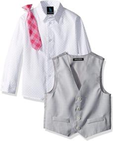 img 1 attached to 👔 Stylish Steve Harvey Boys' Four Piece Vest Set: Perfect for Classy Occasions