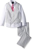 👔 stylish steve harvey boys' four piece vest set: perfect for classy occasions logo