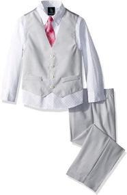 img 2 attached to 👔 Stylish Steve Harvey Boys' Four Piece Vest Set: Perfect for Classy Occasions