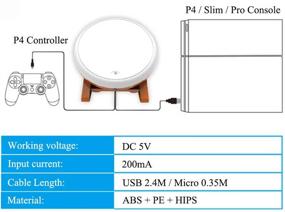 img 1 attached to 🥁 OSTENT Drum Controller Sticks for Sony PS4 Slim Pro - Authentic Japanese Taiko No Tatsujin Master Video Game Traditional Instrument