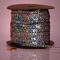 pepperlonely pewter holographic faceted sequin trim - 80 yards/roll, 6mm logo