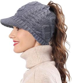 img 4 attached to Jazmiu Womens BeanieTail Ponytail Beanie Outdoor Recreation in Climbing