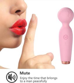 img 2 attached to 💆 Pink Cordless Body Massager with 10 Powerful Modes - Upgraded Mini Back Massager for Effective Relief of Neck, Shoulder, Back, Waist, and Leg Muscle Tension