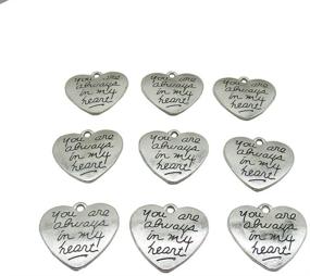 img 1 attached to 💌 40 PCS Heart-felt Message Charms: Ideal for Crafting Bracelets, Necklaces, and Jewelry Findings