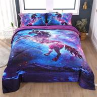 🦄 wowelife galaxy unicorn queen bedding set with comforter, flat sheet, fitted sheet, and 2 pillow cases logo