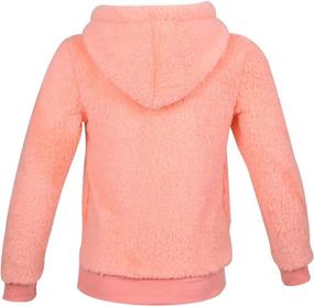 img 3 attached to 👧 Miss Bei Girl's Boy Fuzzy Fleece Sherpa Hoodie - Warm Pullover with Pockets