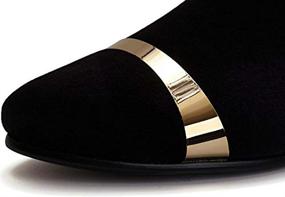 img 1 attached to 👞 Handcrafted Golden Velvet Loafers