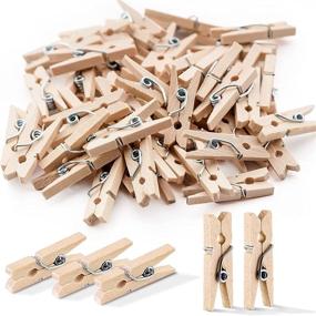 img 4 attached to Clothespins Clothes Natural Decorative Pictures Storage & Organization