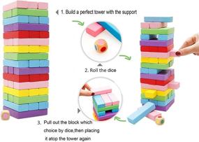 img 3 attached to 🏗️ Lewo Wooden Stackable Building Blocks