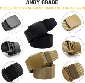 img 2 attached to 🔧 Enhanced Versatility: ANDY GRADE Adjustable Tactical Plastic Men's Accessories and Belts