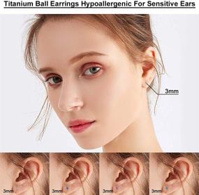 img 1 attached to VGACETI Hypoallergenic Titanium Earrings for Sensitive Ears - High Polished Ball Studs, 3mm and 4mm Sizes, Nickel-Free & Lead-Free for Women and Girls