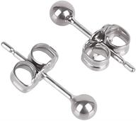 vgaceti hypoallergenic titanium earrings for sensitive ears - high polished ball studs, 3mm and 4mm sizes, nickel-free & lead-free for women and girls logo
