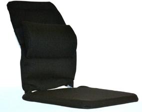 img 1 attached to 🪑 McCarty's Sacro-Ease Deluxe Model Seat Support - Adjustable Lumbar Pad & 1" Poly Foam - 15-Inch Width - Black