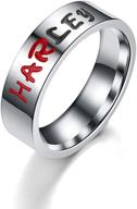 💍 stylish bicmte stainless steel wedding rings for harley quinn and the joker fans - his and hers couple rings for anniversary and jewelry collections logo