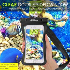 img 1 attached to 📱 MoKo Waterproof Phone Pouch, Underwater Waterproof Cellphone Case Dry Bag with Lanyard - Compatible with iPhone 11, iPhone 11 Pro, iPhone 11 Pro Max, iPhone X, iPhone Xs, iPhone Xr, iPhone 8, iPhone 7, iPhone 6s Plus, Galaxy S10, Galaxy S9, Galaxy S8 Plus, Galaxy S7 Edge