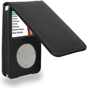 img 2 attached to 📱 Enhanced Protection for Apple iPod Video Classic: HAL V-TOP Leather Case with Movable Belt Clip in Black