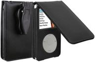 📱 enhanced protection for apple ipod video classic: hal v-top leather case with movable belt clip in black logo