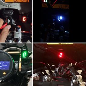 img 2 attached to 🔴 Waterproof LED Gear Indicator for Honda CBR CB500X CB400SF CB650F CB1300 CBR600RR CB1000R Cb650r VFR800 - Enhanced Motorcycle Meter Display (Red)