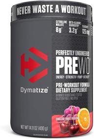 img 4 attached to 🏋️ Dymatize PreW.O. Energy Boosting Pre Workout Powder with Caffeine, Enhance Strength &amp; Endurance, Amplify Workout Intensity, Chilled Fruit Fusion Flavor, 400g