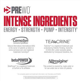 img 2 attached to 🏋️ Dymatize PreW.O. Energy Boosting Pre Workout Powder with Caffeine, Enhance Strength &amp; Endurance, Amplify Workout Intensity, Chilled Fruit Fusion Flavor, 400g