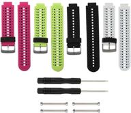 upgrade your garmin forerunner with a replacement smart wrist watch accessory band strap: compatible with 220/230/235/620/630/735xt/235lite logo
