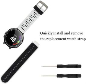 img 3 attached to Upgrade your Garmin Forerunner with a Replacement Smart Wrist Watch Accessory Band Strap: Compatible with 220/230/235/620/630/735XT/235Lite