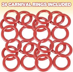 img 3 attached to 🎪 Gamie Plastic Carnival Rings - Pack of 24-2.5 Inch Rings for Ring Toss - Fun Target Toys - Cool School and Carnival Party Favors