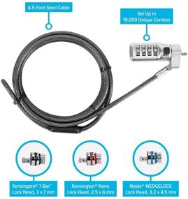 img 2 attached to 🔒 Targus DEFCON 3-in-1 Universal Resettable Combo Cable Lock: Ultimate Laptop and Desktop Security (ASP86RGL)