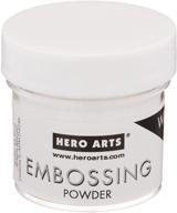 🎨 white embossing powder by hero arts pw110 - 1-oz. bottle logo