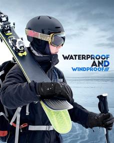 img 3 attached to 🧤 VELAZZIO Ski Gloves - Waterproof, Breathable Snowboard Gloves with 3M Thinsulate Insulation for Warm Winter Snow Activities – Unisex Design