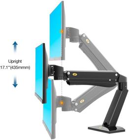 img 1 attached to 💪 NB North Bayou Heavy Duty Monitor Arm Desk Mounts: Ultimate Full Motion Stand for 24"-42" Big Screen Monitors with 4.4lbs-33lbs Weight Capacity – Gaming Monitor Stand NB45-B