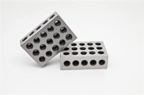 img 4 attached to LLDSIMEX Pair - Precision Steel 1-2-3 Blocks: 1x2x3, 23 Holes - High-Quality Industrial Tool