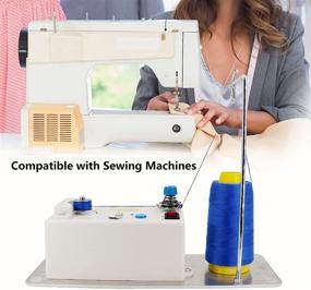 img 2 attached to 🧵 SolidGnik Bobbin Winder - Automatic Sewing Bobbin Winder for Domestic and Industrial Machines, with 10PCS Metal Bobbins