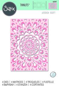 img 2 attached to ✂️ Sizzix Thinlits Kaleidoscope Layers Die Set: 4-Pack Multicolor Cutting dies