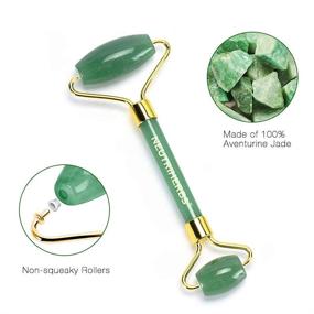 img 3 attached to Revitalize Your Skin with NEUTRIHERBS Thanksgiving Day Gua Sha Massage Tool Jade Roller and Gua Sha Set + Vitamin C Serum (3 in 1 Kit) - Green