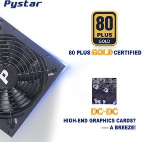 img 3 attached to 💡 Pystar ES1000 1000W Power Supply: Full Modular PSU, 80+ Gold Certified