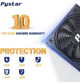 img 2 attached to 💡 Pystar ES1000 1000W Power Supply: Full Modular PSU, 80+ Gold Certified