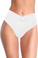 stylish twist front high waisted bikini bottoms for women by shekini logo