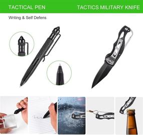 img 1 attached to 🔧 XUANLAN 13-in-1 Outdoor Survival Gear Tool Kit with Bracelet, Fire Starter, Whistle, Wood Cutter, Water Bottle Clip, Tactical Pen - Survival Kit 2